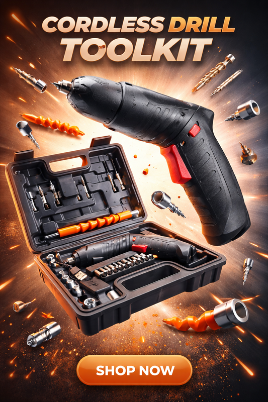 Cordless Drill Toolkit – Multi-Purpose Power Tool Set with Accessories